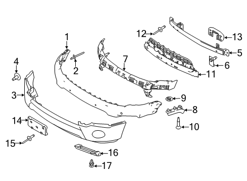 2017 Ford Expedition Bumper & Components - Front Diagram