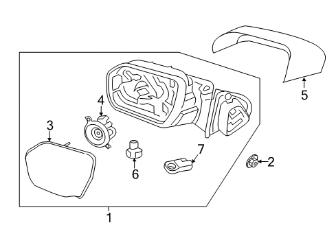 2023 Ford Expedition Mirrors - Body Diagram 3 - Thumbnail