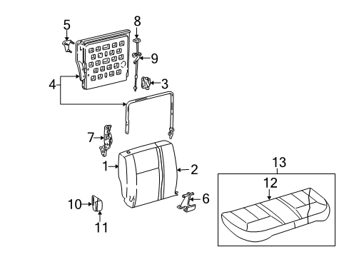 2001 Mercury Sable Pivot, Rear Diagram for 1F1Z74613B90AA
