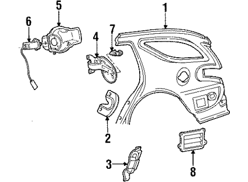 1997 Mercury Sable Fuel Door Diagram