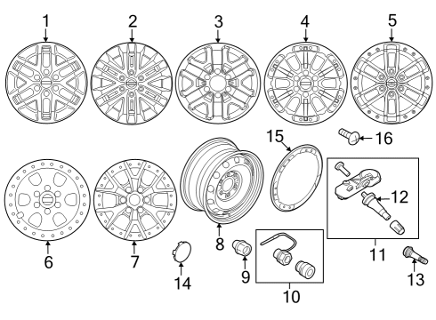 2021 Ford F-150 Wheels Diagram 5 - Thumbnail