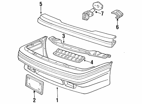 1985 Mercury Lynx Bumper Assembly - Front Diagram