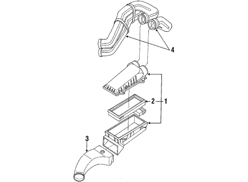 1990 Ford E-150 Econoline Air Inlet Diagram 3 - Thumbnail