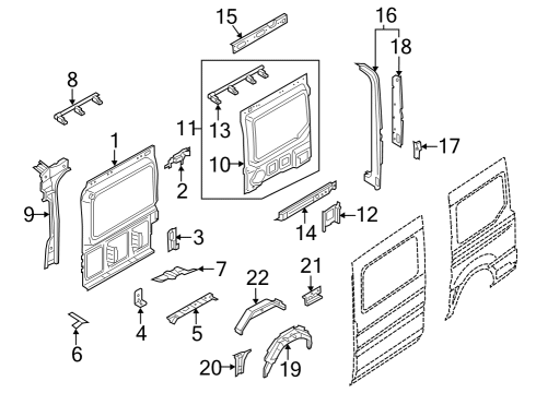 2024 Ford E-Transit Inner Structure - Side Panel Diagram 6 - Thumbnail