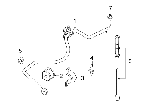 2009 Ford Explorer Sport Trac Stabilizer Bar & Components Diagram 5 - Thumbnail