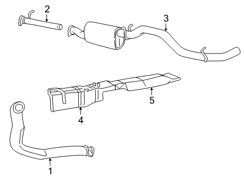 2001 Ford Excursion Exhaust System Diagram 3 - Thumbnail
