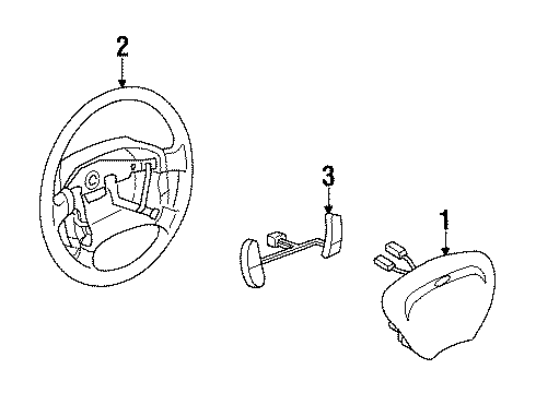 1999 Mercury Tracer Steering Wheel & Trim Diagram