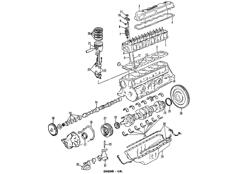1987 Ford F-150 Pistons, Rings & Bearings Diagram 2 - Thumbnail