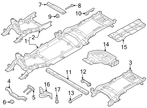 2025 Ford F-250 Super Duty Frame & Components Diagram 2 - Thumbnail