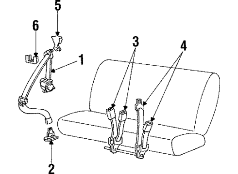 1998 Lincoln Navigator Rear Seat Belts Diagram