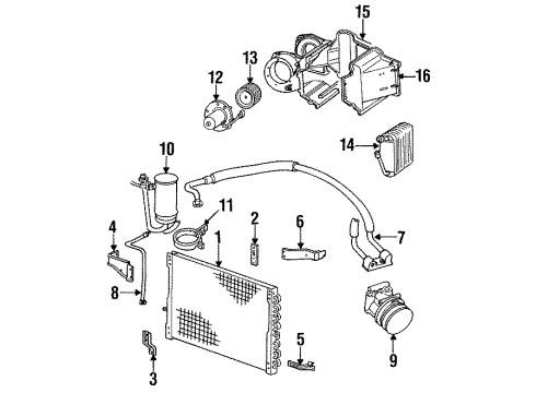1992 Ford Bronco A/C Compressor Diagram