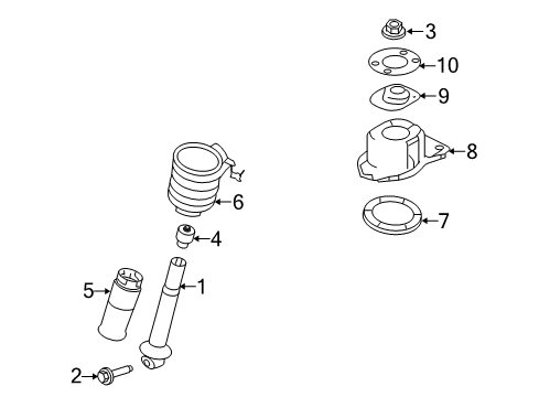 2009 Mercury Sable Struts & Components Diagram