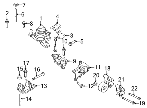 2009 Ford Taurus Engine & Trans Mounting Diagram