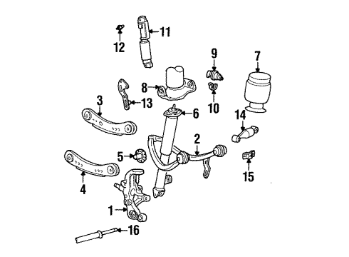 2002 Lincoln Continental Rear Suspension Components Diagram