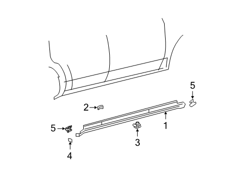 2005 Mercury Montego Exterior Trim - Pillars Diagram