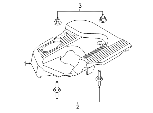 2019 Ford Ranger Engine Appearance Cover Diagram