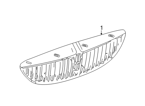 2002 Lincoln LS Grille & Components Diagram