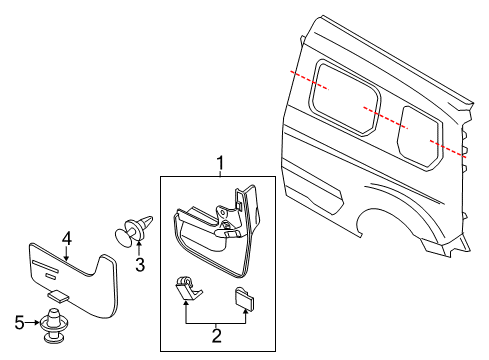 2015 Ford Transit Connect Exterior Trim - Side Panel Diagram 5 - Thumbnail