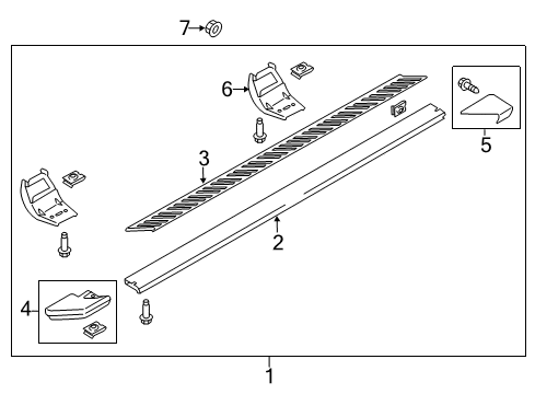 2017 Ford F-350 Super Duty Running Board Diagram 6 - Thumbnail