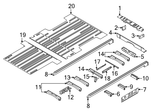 2024 Ford Transit-150 Rear Floor & Rails Diagram 2 - Thumbnail