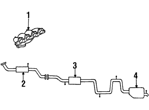 1999 Mercury Mystique Rear Muffler, Front Diagram for F8RZ-5230-ZR