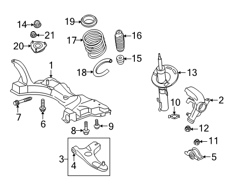 2011 Ford Focus Front Suspension Components Diagram