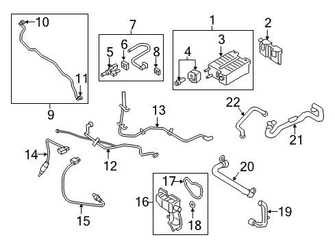2018 Ford Escape Emission Components Diagram
