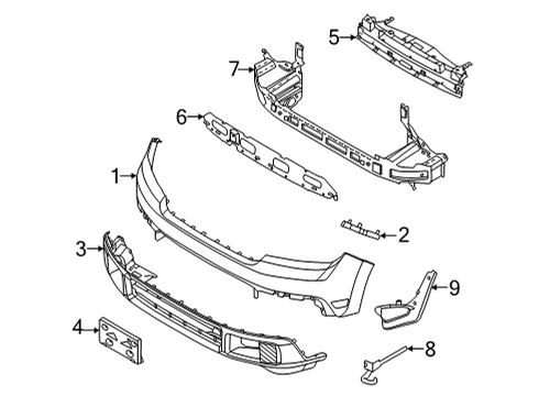 2024 Ford Maverick Bumper & Components - Front Diagram