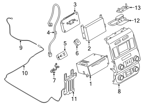 2018 Ford F-150 Display System Diagram for JL3Z-10D885-SA