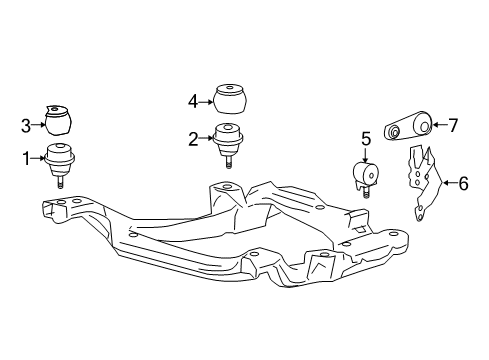 2004 Mercury Monterey Engine & Trans Mounting Diagram