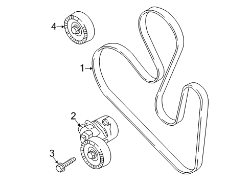 2017 Ford Fusion Belts & Pulleys Diagram