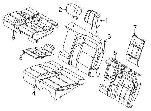 2024 Lincoln Nautilus Rear Seat Components Diagram 4 - Thumbnail