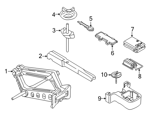 2016 Ford Mustang Jack & Components Diagram
