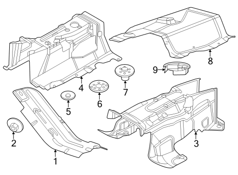 2025 Ford Mustang Heat Shields Diagram
