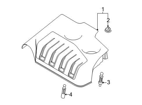 2014 Ford Edge Engine Appearance Cover Diagram