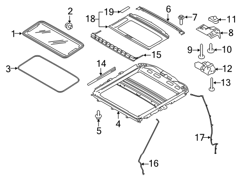 2019 Ford F-150 Sunroof Diagram 2 - Thumbnail