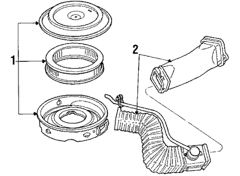 1987 Ford E-250 Econoline Air Intake Diagram