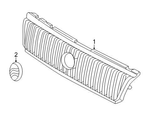 2006 Mercury Mariner Grille & Components Diagram 2 - Thumbnail