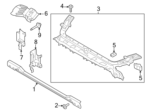 2025 Ford Mustang Radiator Support Diagram