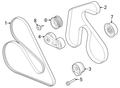 2023 Ford F-150 Belts & Pulleys - Belts Diagram 10 - Thumbnail