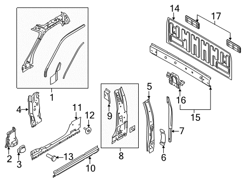 2019 Ford F-150 Back Panel Diagram 5 - Thumbnail