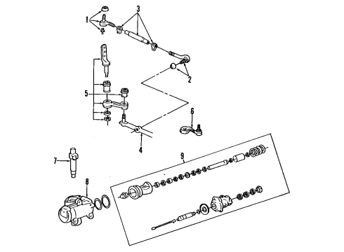 1986 Ford LTD P/S Pump & Hoses Diagram