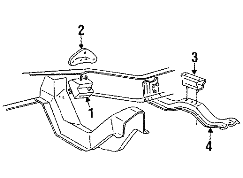 1994 Ford Ranger Engine & Trans Mounting Diagram 2 - Thumbnail