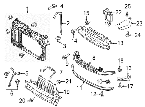 2016 Ford Fiesta Radiator Support Diagram