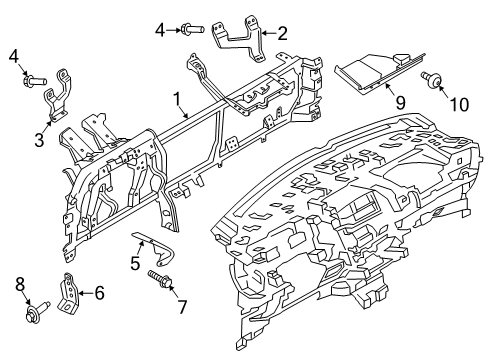 2017 Lincoln MKX Instrument Panel Components Diagram