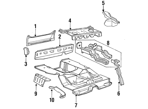 1990 Mercury Topaz Rear Body Diagram