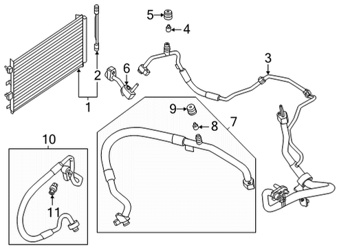 2024 Ford Maverick A/C Condenser Diagram