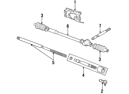 1985 Ford Escort Steering Gear & Linkage Diagram 3 - Thumbnail