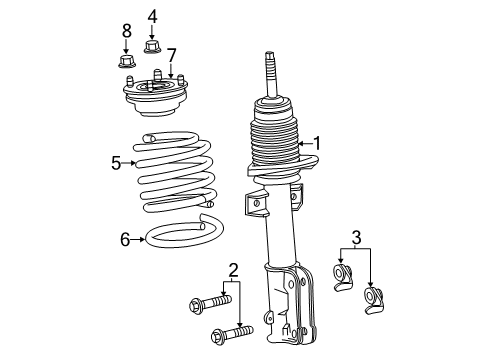 2012 Ford Mustang Struts & Components Diagram