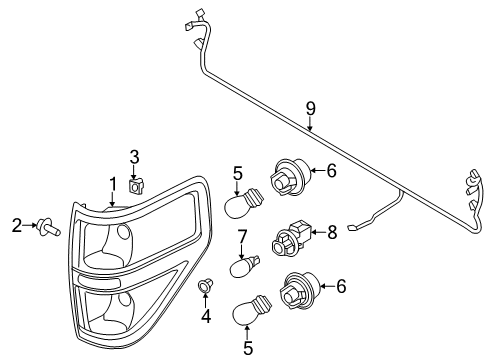 2014 Ford F-150 Combination Lamps Diagram